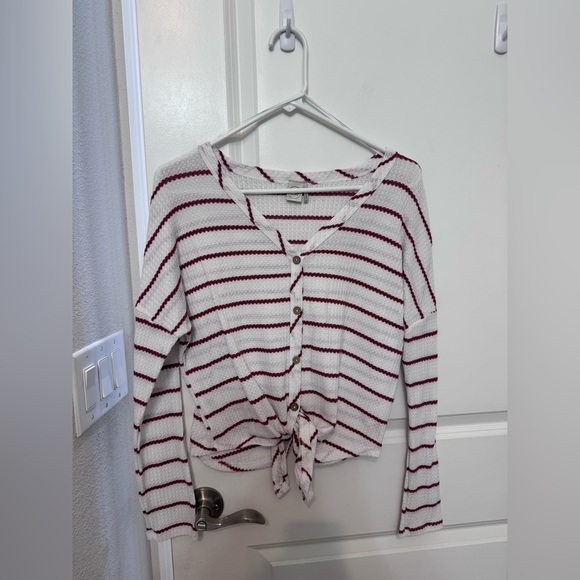 Paper Crane Women’s Striped Button-Up Women Top - Picture 2 of 5